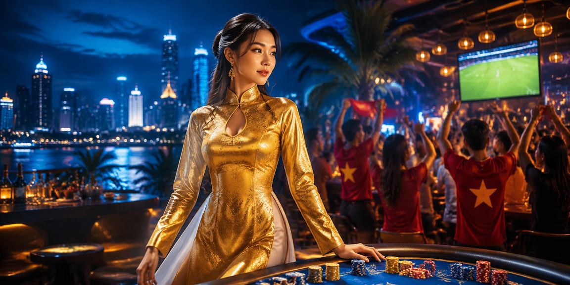 Người chơi card game tại TP. Hồ Chí Minh với trang phục áo dài – hình ảnh văn hóa giải trí Việt