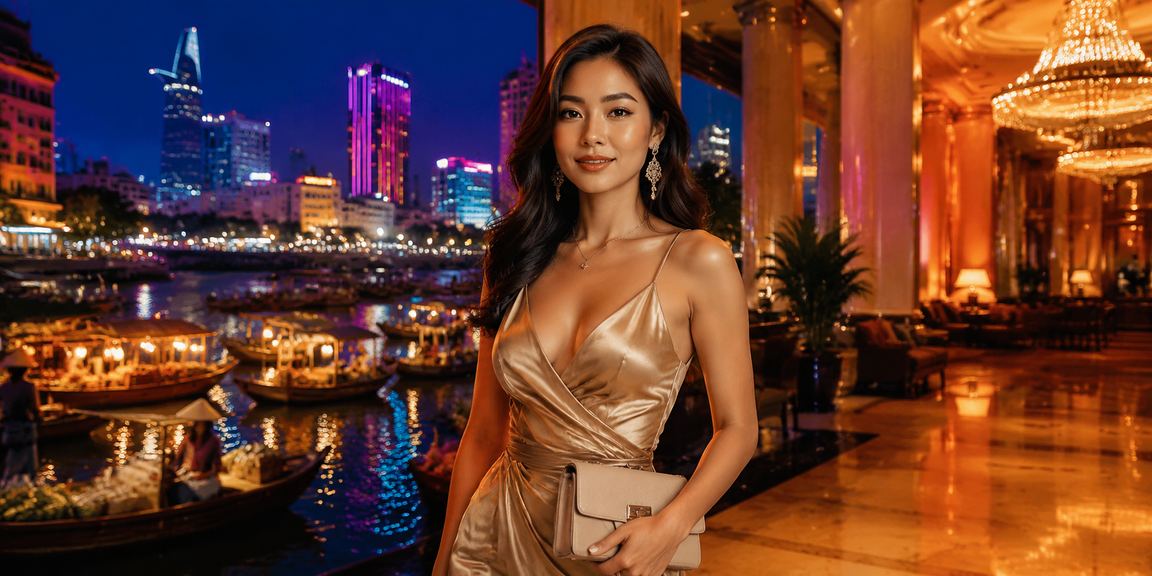 Người chơi tại TP. Hồ Chí Minh xem kết quả cá cược thể thao dưới ánh đèn neon rực rỡ về đêm